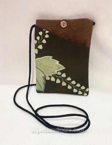 Kimono Phone Bag Green Leaf by THERESA GALLUP